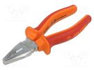 Pliers; insulated,universal; carbon steel; 160mm; 406/1VDEBI UNIOR