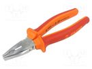 Pliers; insulated,universal; carbon steel; 200mm; 406/1VDEBI UNIOR