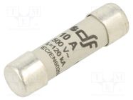 Fuse: fuse; gG; 10A; 500VAC; 250VDC; 10.3x38mm DF ELECTRIC