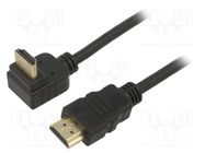 Cable; HDCP 2.2,HDMI 2.0; HDMI plug,HDMI plug 270°; PVC; 1m Goobay