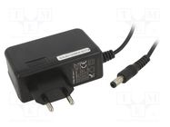 Power supply: switched-mode; mains,plug; 5VDC; 3A; 15W QOLTEC