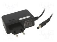 Power supply: switching; mains,plug; 5VDC; 3A; 15W; Plug: straight QOLTEC