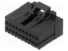 Connector: wire-board; black; plug; female; PIN: 20; Layout: 2x10 TE Connectivity