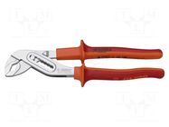 Pliers; adjustable; carbon steel; 240mm; 447/1VDEBI UNIOR