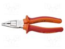 Pliers; insulated,universal; carbon steel; 180mm; 420/1VDEBI UNIOR