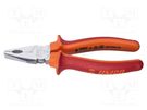 Pliers; insulated,universal; carbon steel; 180mm; 406/1VDEBI UNIOR