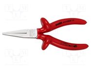Pliers; insulated,flat; carbon steel; 140mm; 472/1VDEDP UNIOR