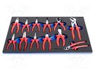 Kit: pliers; cutting,insulated,adjustable,round,flat,universal UNIOR