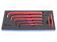 Wrenches set; hex key,insulated; 7pcs. UNIOR