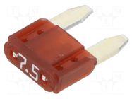 Fuse: fuse; 7.5A; 32VDC; automotive; 10.9mm; push-in; Mini; MINI LITTELFUSE