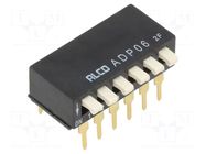 Switch: DIP-SWITCH; ON-OFF; 0.1A/24VDC; Pos: 2; -30÷85°C; THT; 50mΩ TE Connectivity