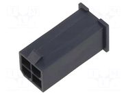 Connector: wire-wire; plug; male; PIN: 4; Mini-Fit Jr; crimped; 2x2 MOLEX