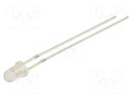 LED; blue; 3mm; 500÷750mcd; 30°; Front: convex; 2.8÷3.4VDC OPTOSUPPLY