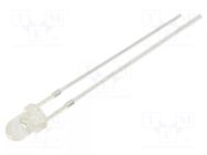 LED; yellow; 3mm; 500÷750mcd; 30°; Front: convex; 1.8÷2.2VDC OPTOSUPPLY