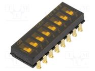 Switch: DIP-SWITCH; Poles number: 8; ON-OFF; 0.025A/24VDC; Pos: 2 C&K