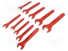 Wrenches set; insulated,single sided,spanner; 10pcs. UNIOR