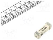 Fuse: fuse; time-lag; 630mA; 250VAC; 125VDC; SMD; ceramic; 3x10.1mm SCHURTER