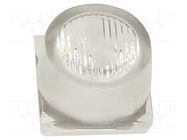 LED lens; square; plexiglass PMMA; 40÷76°; H: 8.9mm LEDIL