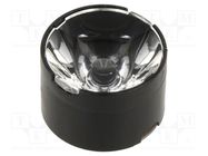 LED lens; round; plexiglass PMMA; transparent; 8÷12°; H: 14.7mm LEDIL