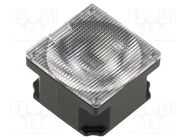LED lens; square; polycarbonate; transparent; 11÷45°; H: 13.2mm LEDIL