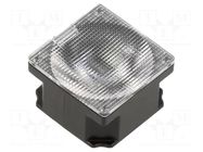 LED lens; square; polycarbonate; transparent; 11÷45°; H: 13.2mm LEDIL
