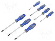 Kit: screwdrivers; Torx®; 7pcs. KING TONY