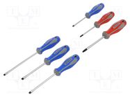 Kit: screwdrivers; Phillips,slot; 6pcs. KING TONY