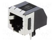 Connector: RJ11; socket; PIN: 4; Cat: 3; shielded,low profile; 6p4c TE Connectivity