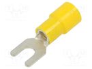 Tip: fork; M4; Ø: 4.3mm; 2.63÷6.64mm2; crimped; for cable; insulated NICHIFU
