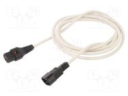 Cable; IEC C13 female,IEC C14 male; 1.5m; with IEC LOCK locking SCHAFFNER