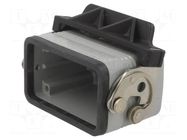 Enclosure for connectors: HDC; size 57.27; for cable; with latch ILME