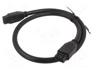 Cable; Mega-Fit; female; PIN: 8; Len: 1m; 11A; Insulation: PVC; 12AWG MOLEX