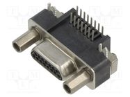 connector CMD RA PLUG 15 CIR W/JKPOST MOLEX