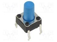 Microswitch TACT; SPST-NO; Pos: 2; 0.05A/12VDC; THT; none; 1.6N C&K