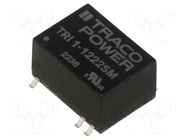 Converter: DC/DC; 1W; Uin: 10.8÷13.2VDC; Uout: 12VDC; Uout2: -12VDC TRACO POWER