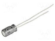 Capacitor: electrolytic; THT; 10uF; 16VDC; Ø4x7mm; Pitch: 2.5mm PANASONIC