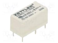 Relay: electromagnetic; SPDT; Ucoil: 24VDC; 6A; 6A/250VAC; 6A/30VDC ZETTLER