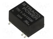 Converter: DC/DC; 1W; Uin: 21.6÷26.4VDC; Uout: 15VDC; Iout: 68mA TRACO POWER