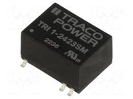 Converter: DC/DC; 1W; Uin: 21.6÷26.4VDC; Uout: 15VDC; Uout2: -15VDC TRACO POWER