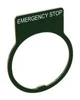LEGEND PLATE, EMERGENCY STOP SW, 60MM
