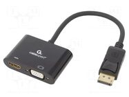 Converter; D-Sub 15pin HD socket,DisplayPort plug,HDMI socket GEMBIRD