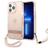 Guess Translucent Strap Case for iPhone 13 Pro / 13 6.1&quot; - Pink, Guess
