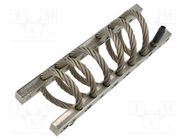 Wire rope vibration damper; stainless steel; 53mm; six loops 