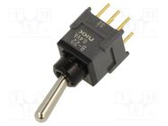 Switch: toggle; Pos: 2; DPDT; ON-ON; 0.1A/28VAC; 0.1A/28VDC; THT NKK SWITCHES