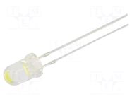LED; white cold; 5mm; 60000÷70000mcd; 15°; Front: convex; -30÷85°C OPTOSUPPLY