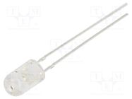 LED; 5mm; blue; 1560÷2180mcd; 30°; Front: convex; 12V; No.of term: 2 OPTOSUPPLY