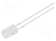 LED; red; 5mm; 500÷750mcd; 100°; Front: flat; 5VDC; No.of term: 2 OPTOSUPPLY