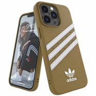 Adidas OR Molded Case PU for iPhone 13 Pro / iPhone 13 - Beige and Gold, Adidas