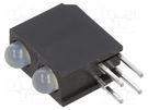 LED; in housing; red,green; 3mm; No.of diodes: 2; 20mA; 45°; 30mcd BIVAR