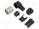 Connector: M16; plug; female; soldering; for cable; PIN: 19; 3A; 32V BINDER